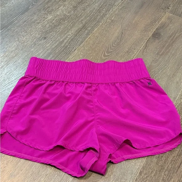 Hurley Women's Fuchsia Athletic Shorts - Picture 1 of 9